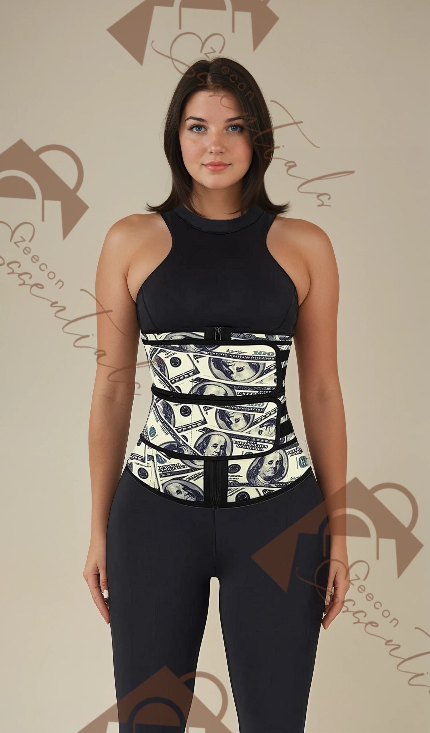 Double-Belt Latex Waist Trainer Dollar Pattern For Beauty