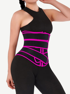 Flatten Tummy Neoprene Zip Three-Belt Waist Trainer