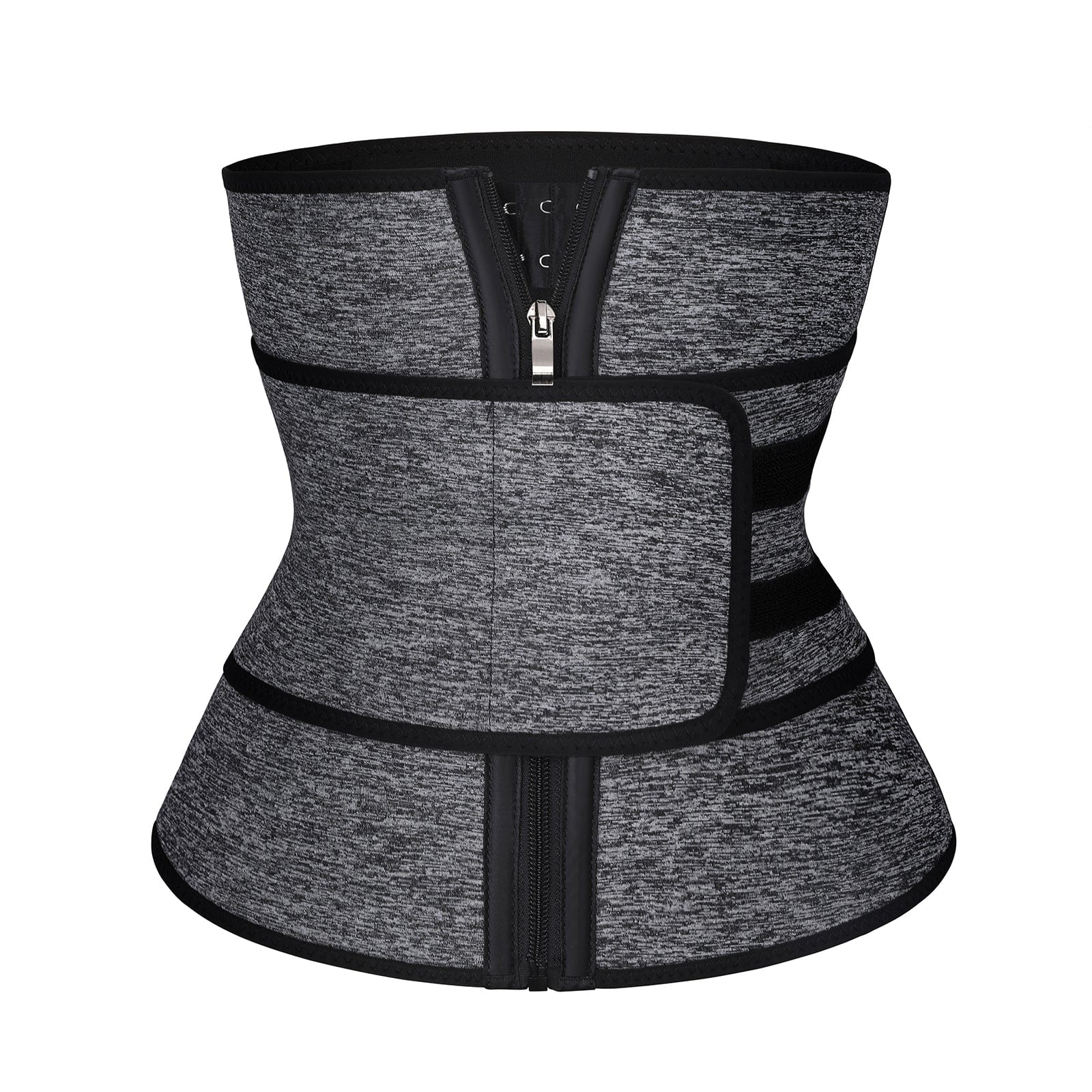 Grey 6 Steel Bones Waist Trainer With Belt Slimming Belly